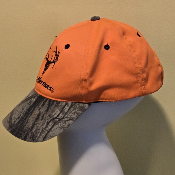 Outdoor Cap Co Size Matters Buck Skull Camouflage Q3 Neon Orange Camo Cap - Picture 2 of 13